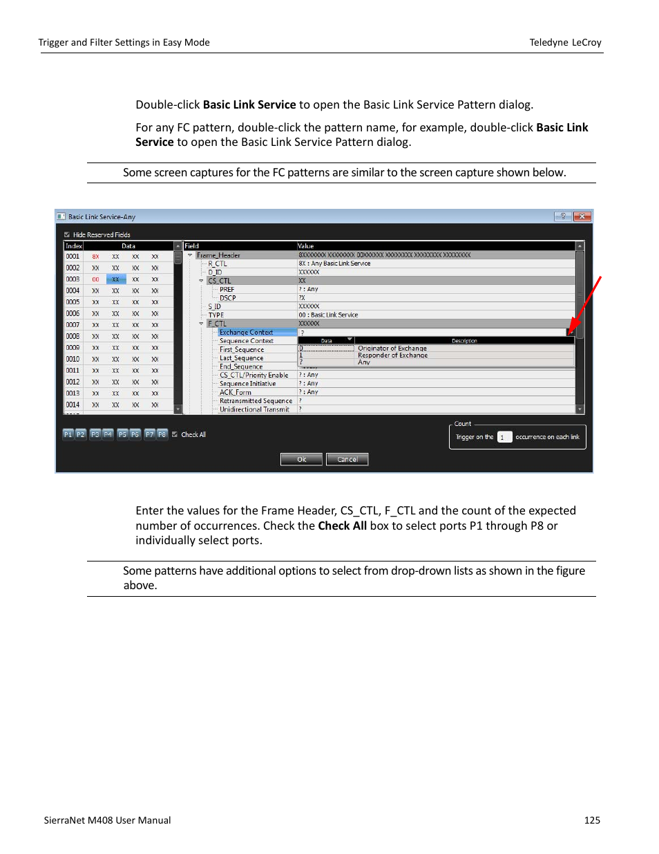 Basic link service | Teledyne LeCroy SierraNet M408 User Manual Ver.1.50 User Manual | Page 127 / 254