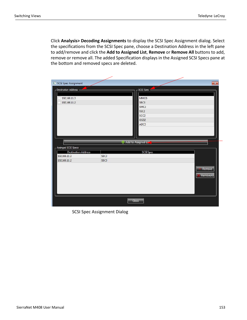 1 decoding assignments, Decoding | Teledyne LeCroy SierraNet M408 User Manual Ver.1.50 User Manual | Page 155 / 254