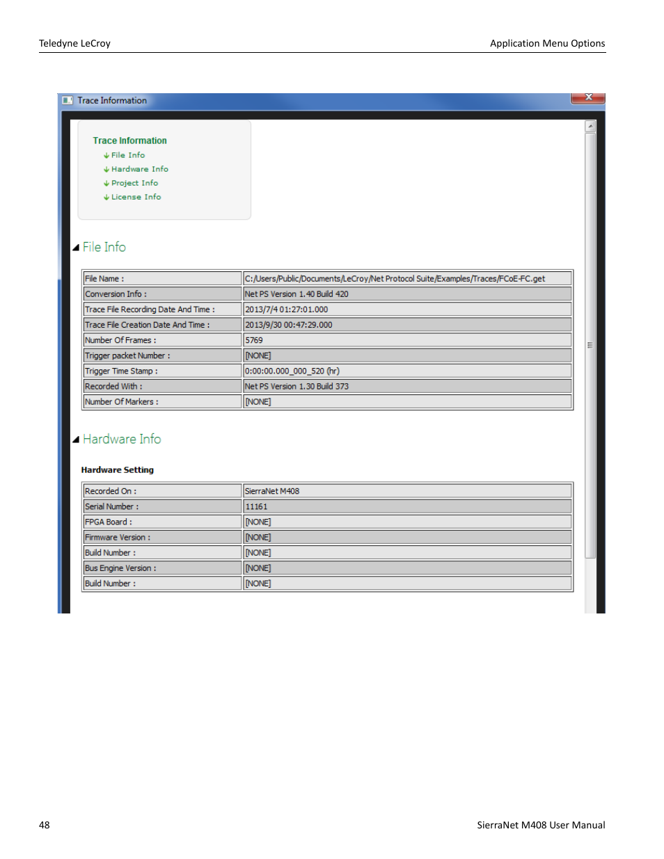 Teledyne LeCroy SierraNet M408 User Manual Ver.1.50 User Manual | Page 50 / 254