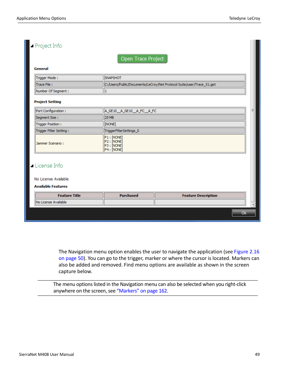 4 navigation | Teledyne LeCroy SierraNet M408 User Manual Ver.1.50 User Manual | Page 51 / 254