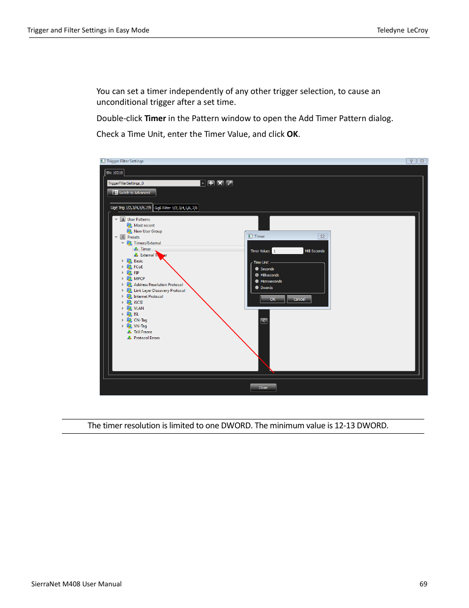 Timers/external | Teledyne LeCroy SierraNet M408 User Manual Ver.1.50 User Manual | Page 71 / 254