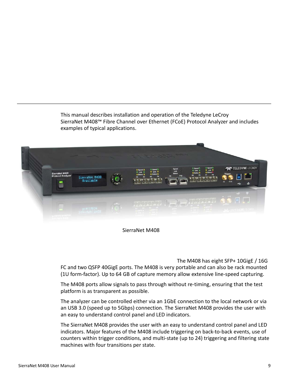 Teledyne LeCroy SierraNet M408 User Manual Ver.1.40 User Manual | Page 11 / 234