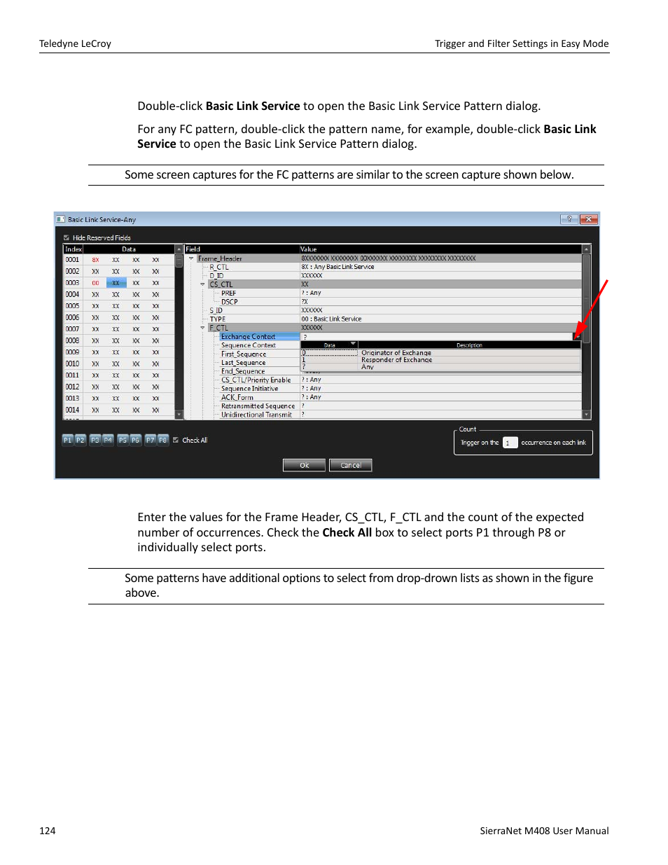 Basic link service | Teledyne LeCroy SierraNet M408 User Manual Ver.1.40 User Manual | Page 126 / 234