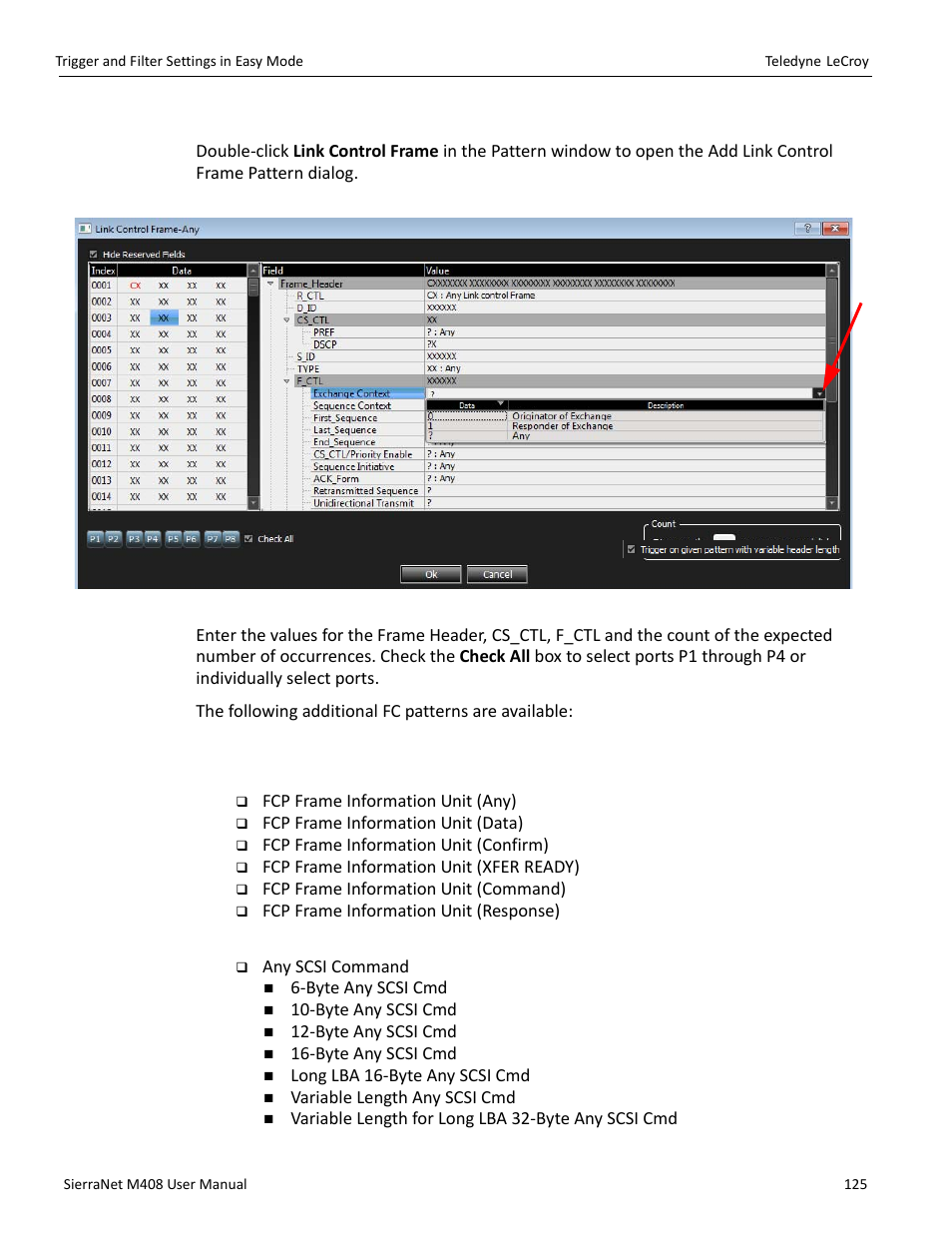 Fcp patterns | Teledyne LeCroy SierraNet M408 User Manual Ver.1.40 User Manual | Page 127 / 234