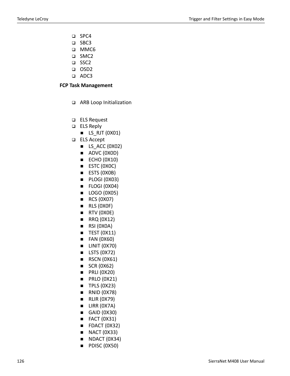 Els patterns | Teledyne LeCroy SierraNet M408 User Manual Ver.1.40 User Manual | Page 128 / 234