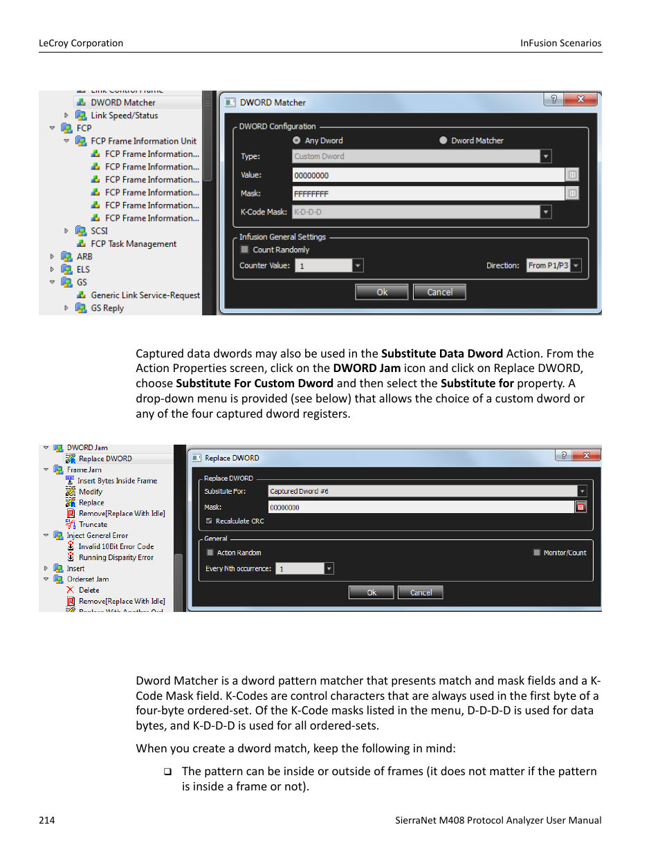 9 dword matcher, Figure 4.8 on | Teledyne LeCroy SierraNet M408 User Manual Ver.1.40 User Manual | Page 216 / 234