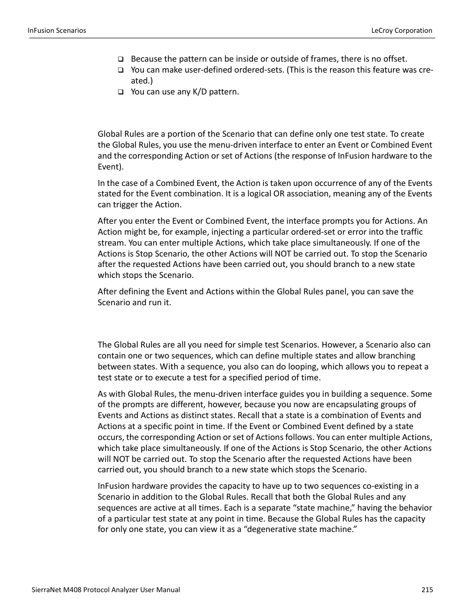 10 global rules, 11 sequences | Teledyne LeCroy SierraNet M408 User Manual Ver.1.40 User Manual | Page 217 / 234