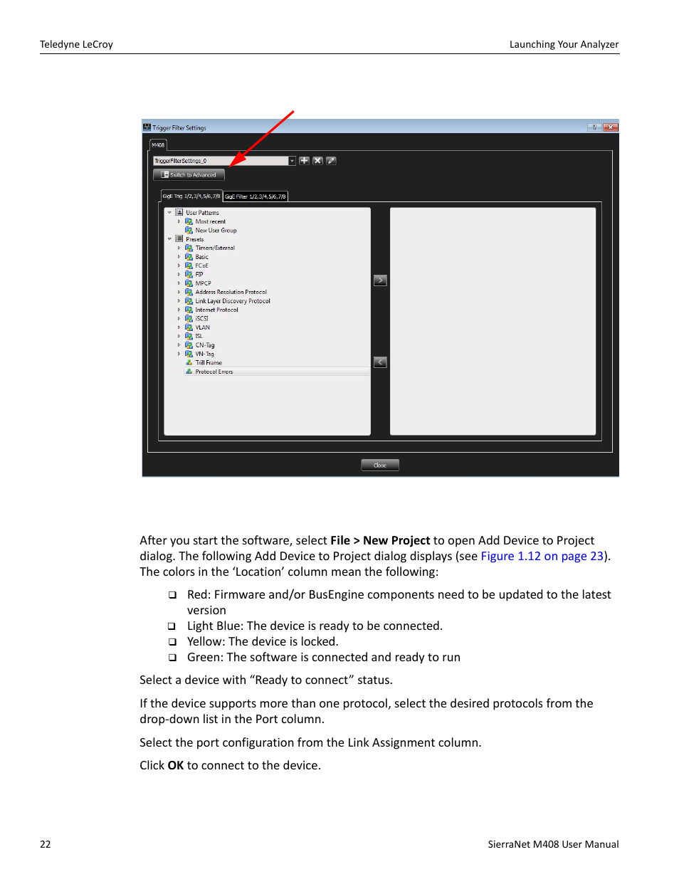 3 add device to project | Teledyne LeCroy SierraNet M408 User Manual Ver.1.40 User Manual | Page 24 / 234