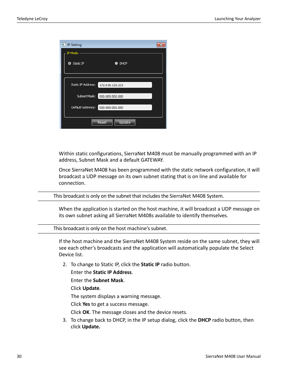 Static configurations | Teledyne LeCroy SierraNet M408 User Manual Ver.1.40 User Manual | Page 32 / 234