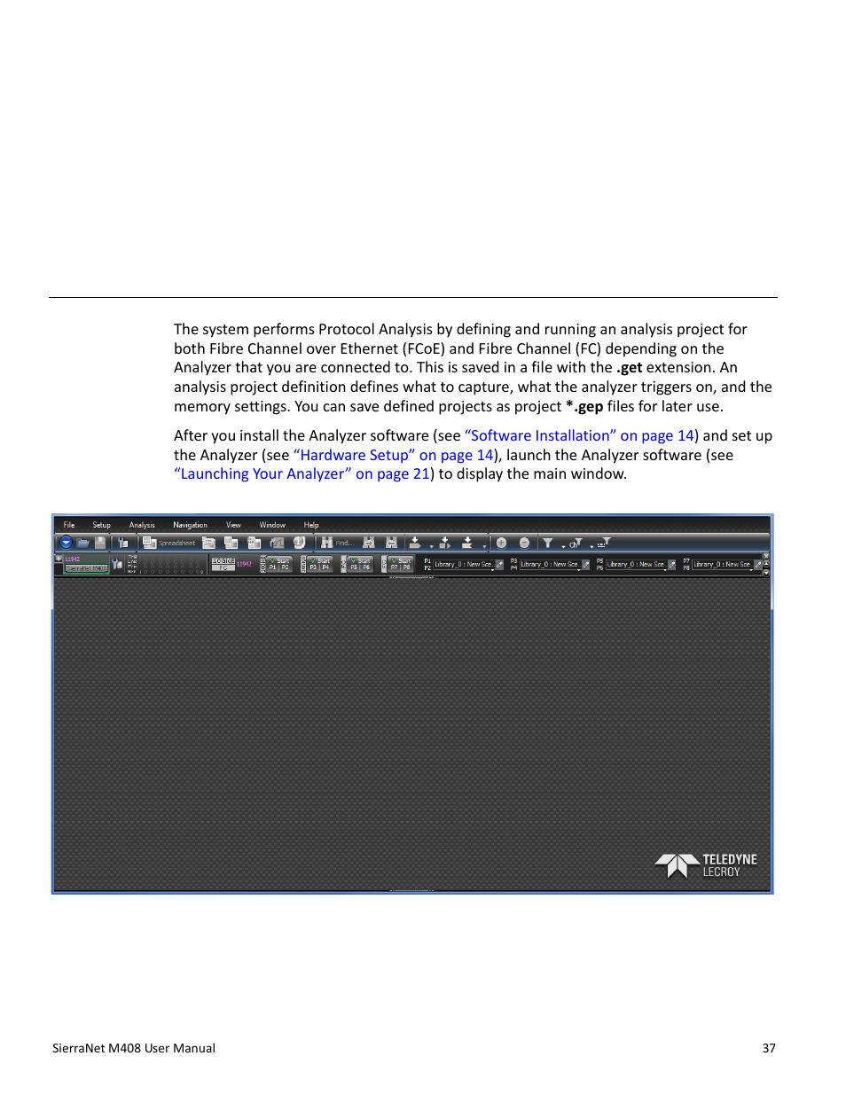 Protocol analysis, Chapter 2: protocol analysis, Protocol analysis” on | Chapter 2 | Teledyne LeCroy SierraNet M408 User Manual Ver.1.40 User Manual | Page 39 / 234