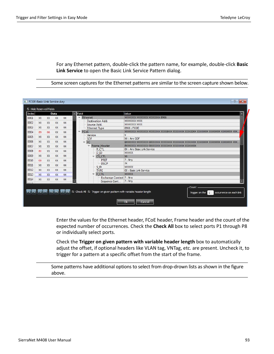 6 ethernet patterns, Ethernet basic | Teledyne LeCroy SierraNet M408 User Manual Ver.1.40 User Manual | Page 95 / 234