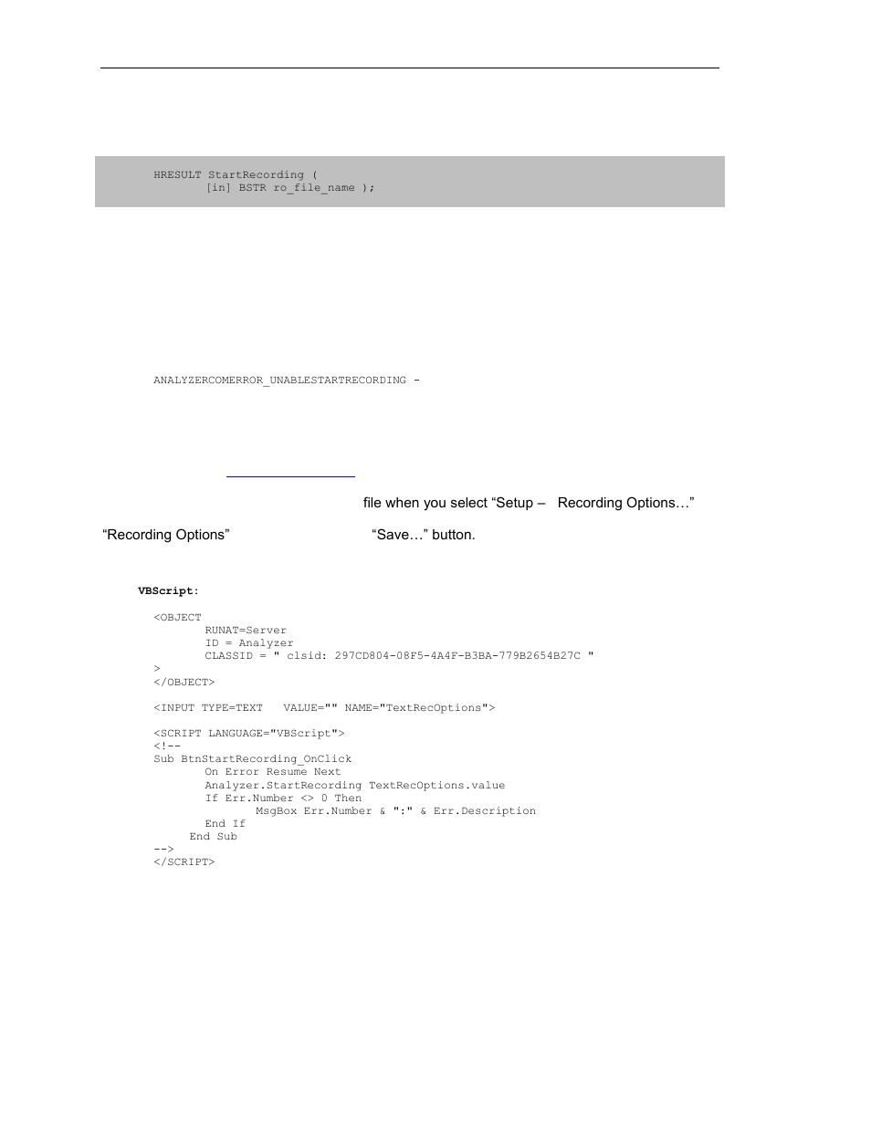 3 ifcanalyzer::startrecording | Teledyne LeCroy SierraFC Automation API User Manual | Page 12 / 71