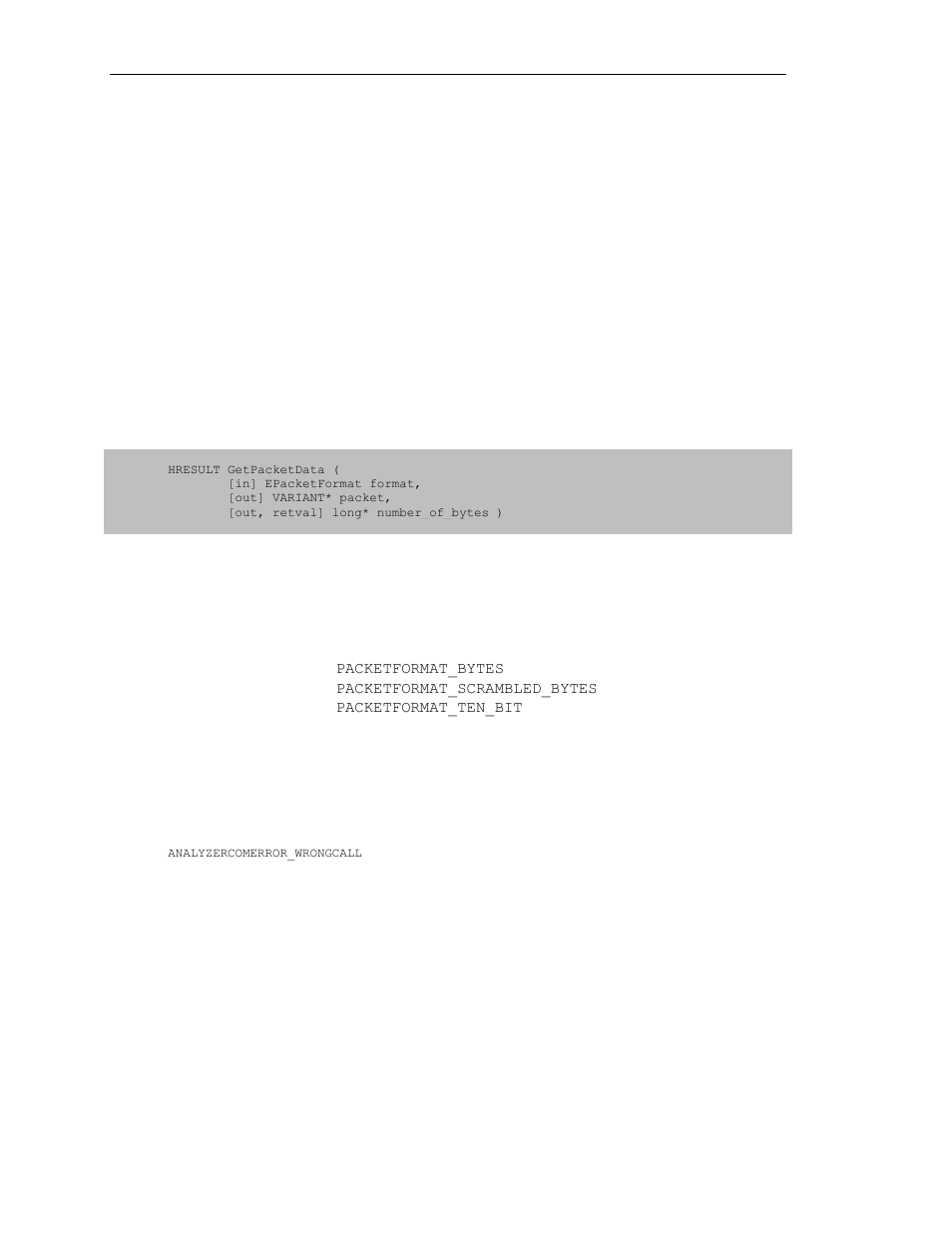 2 ifcpacket interface, 1 ipacket::getpacketdata | Teledyne LeCroy SierraFC Automation API User Manual | Page 58 / 71