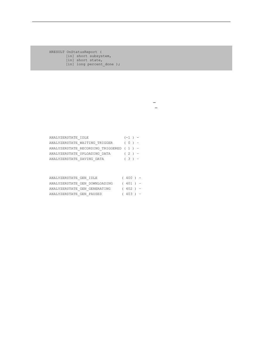 2 _ifcanalyzerevents::onstatusreport | Teledyne LeCroy SierraFC Automation API User Manual | Page 68 / 71