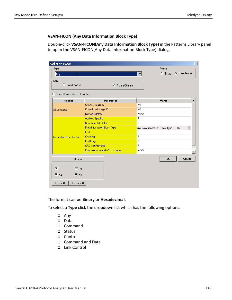 Vsan-ficon | Teledyne LeCroy SierraFC M164 User Manual User Manual | Page 119 / 343