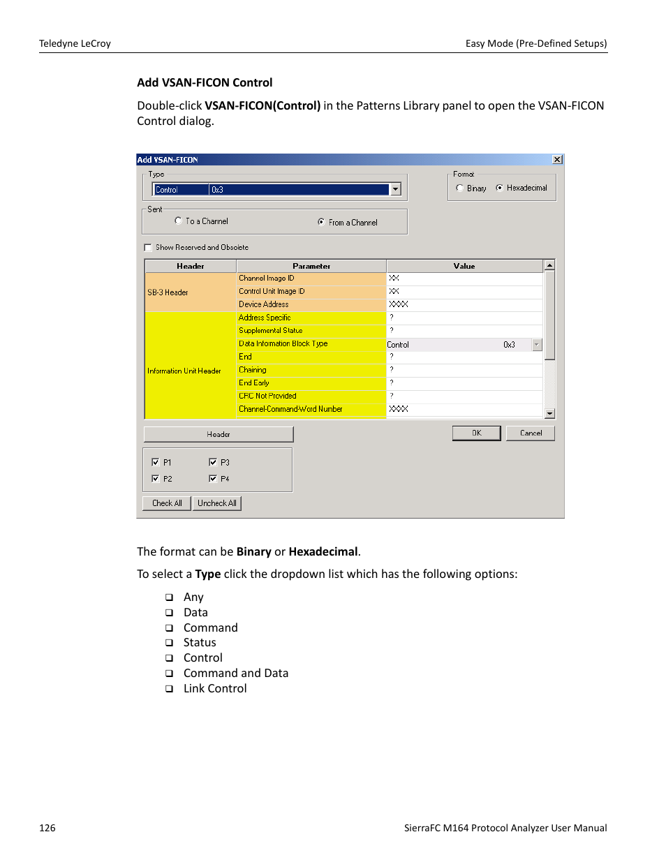 Teledyne LeCroy SierraFC M164 User Manual User Manual | Page 126 / 343