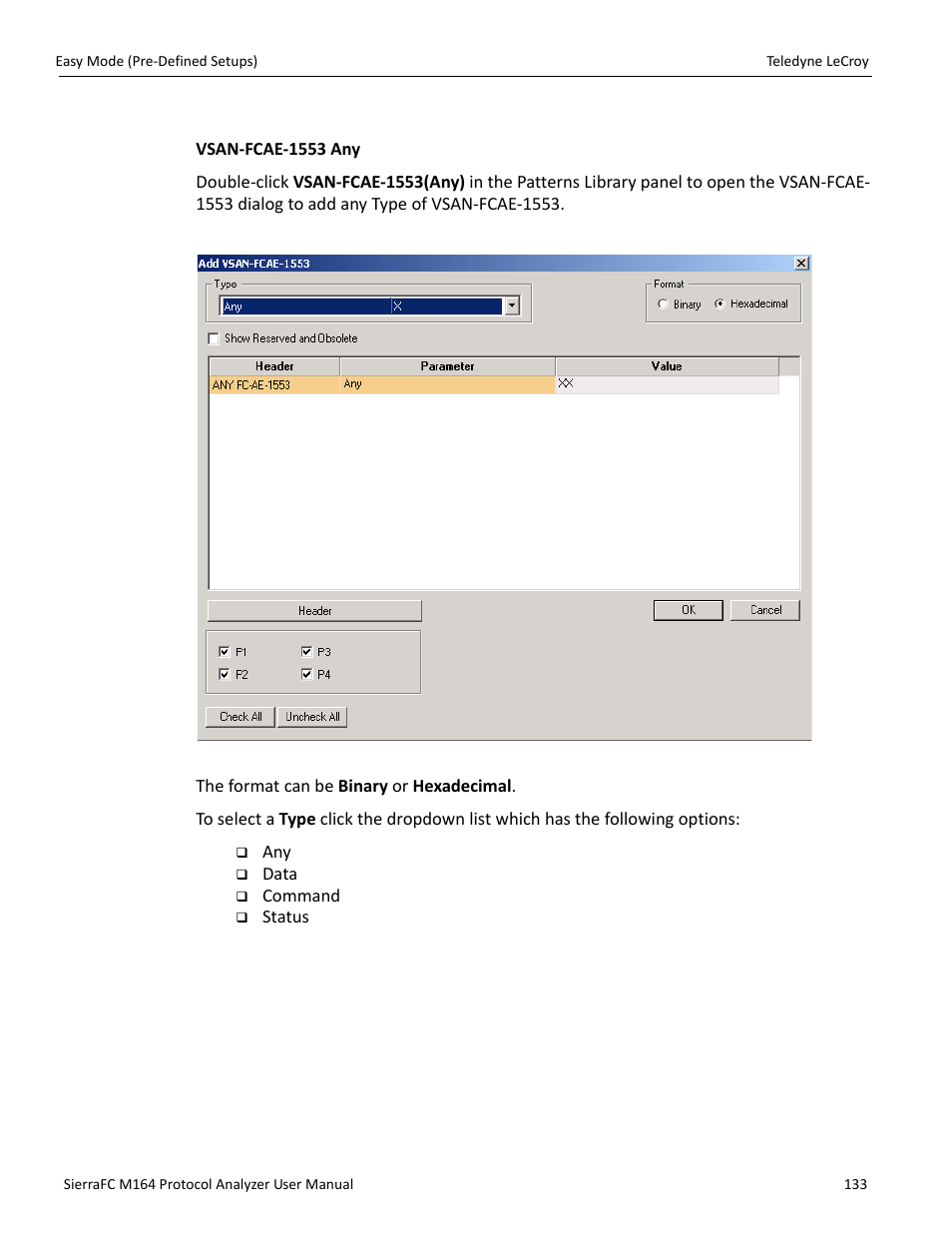 Vsan-fcae-1553 | Teledyne LeCroy SierraFC M164 User Manual User Manual | Page 133 / 343