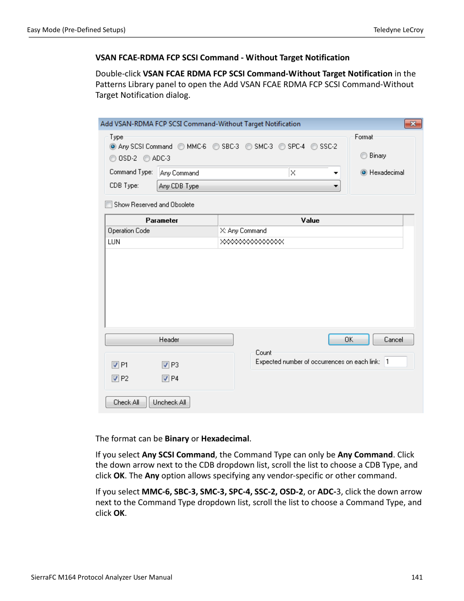 Teledyne LeCroy SierraFC M164 User Manual User Manual | Page 141 / 343