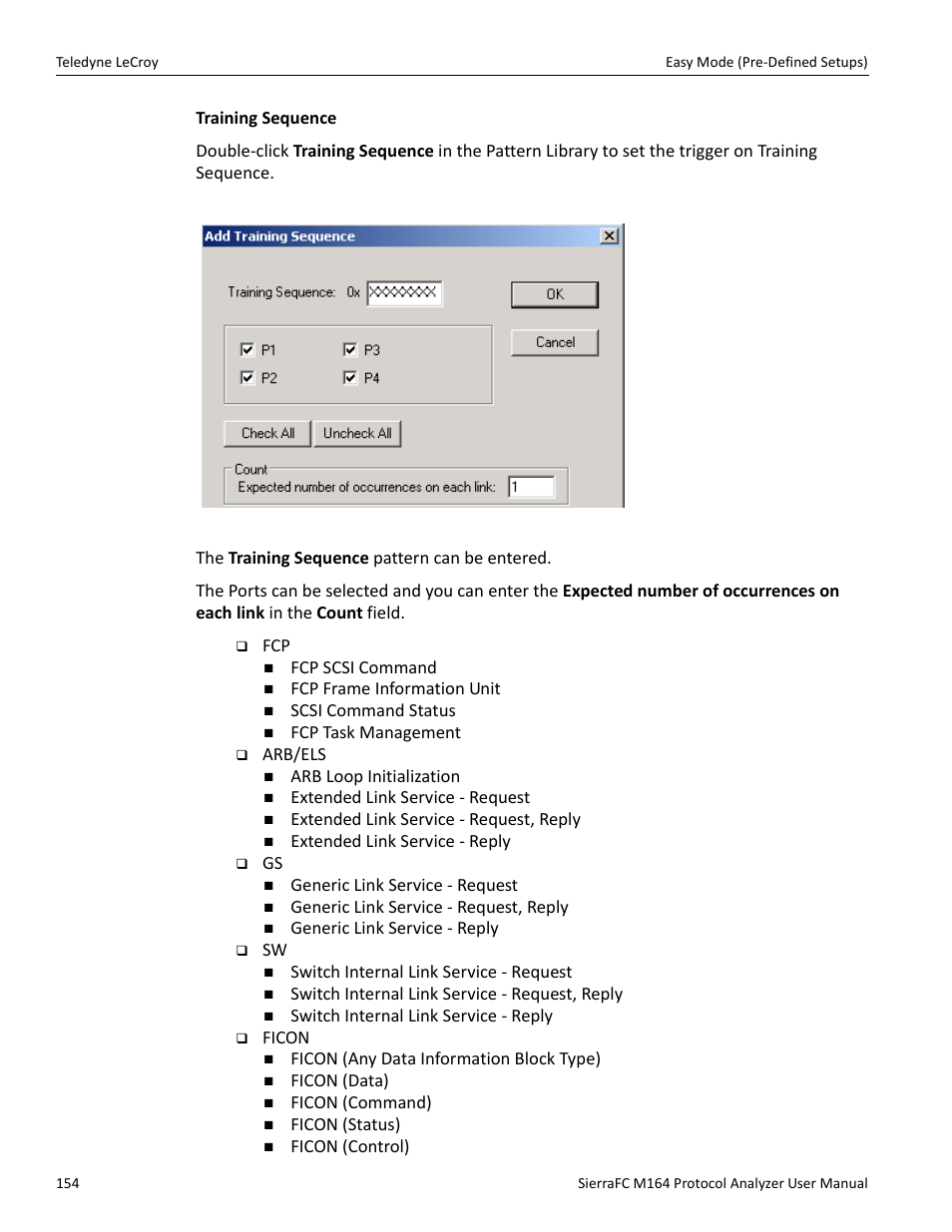 Teledyne LeCroy SierraFC M164 User Manual User Manual | Page 154 / 343