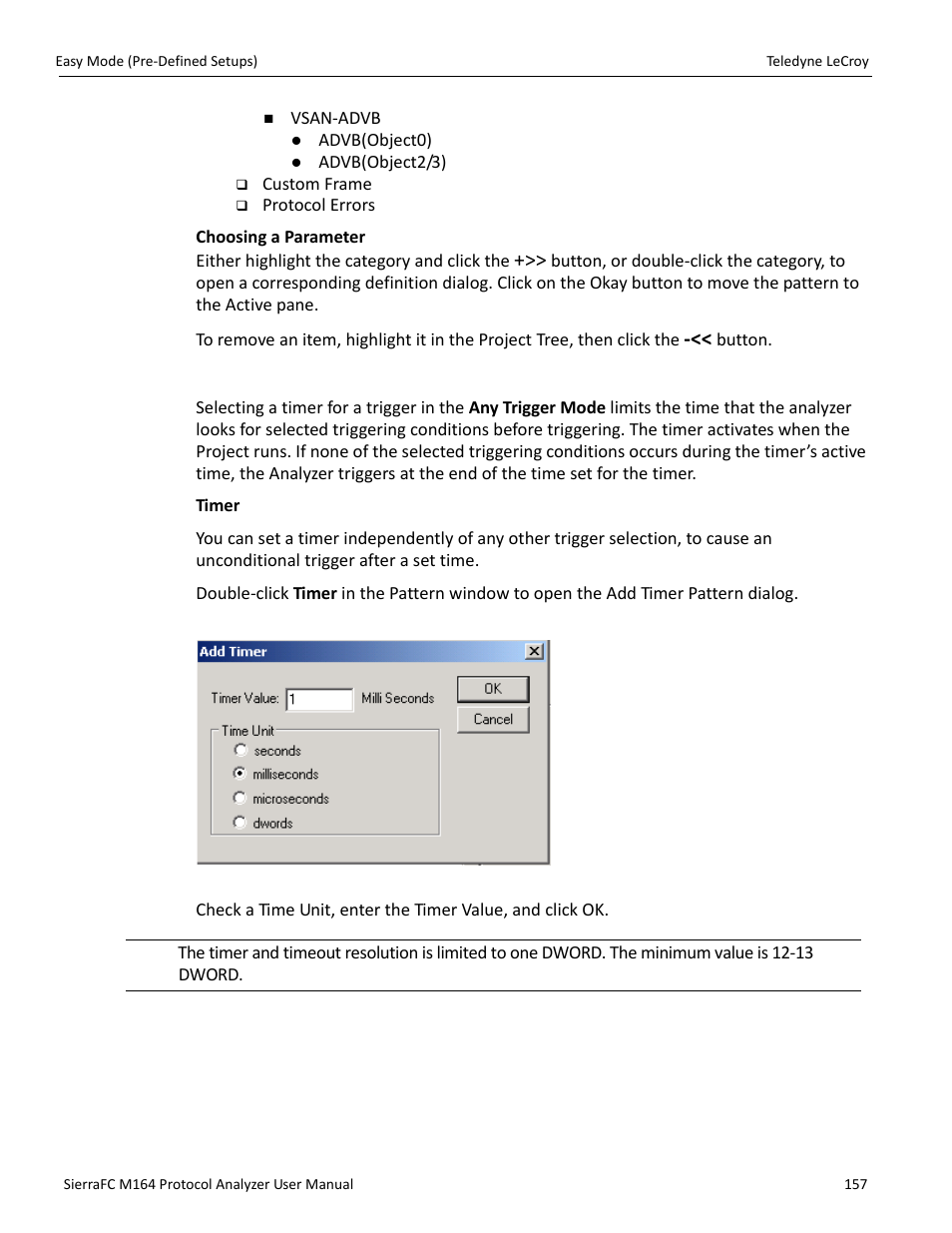 Timers/external | Teledyne LeCroy SierraFC M164 User Manual User Manual | Page 157 / 343