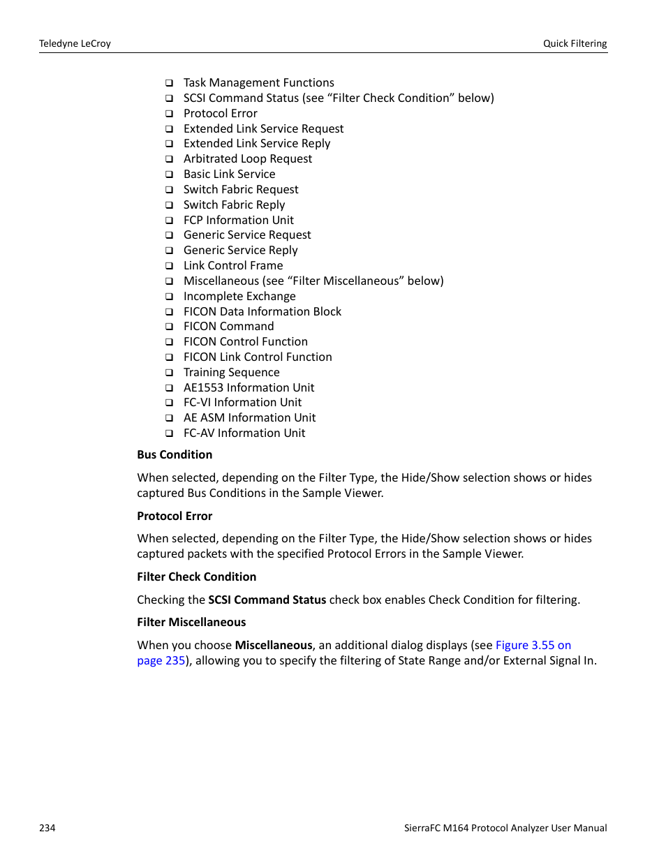 Teledyne LeCroy SierraFC M164 User Manual User Manual | Page 234 / 343
