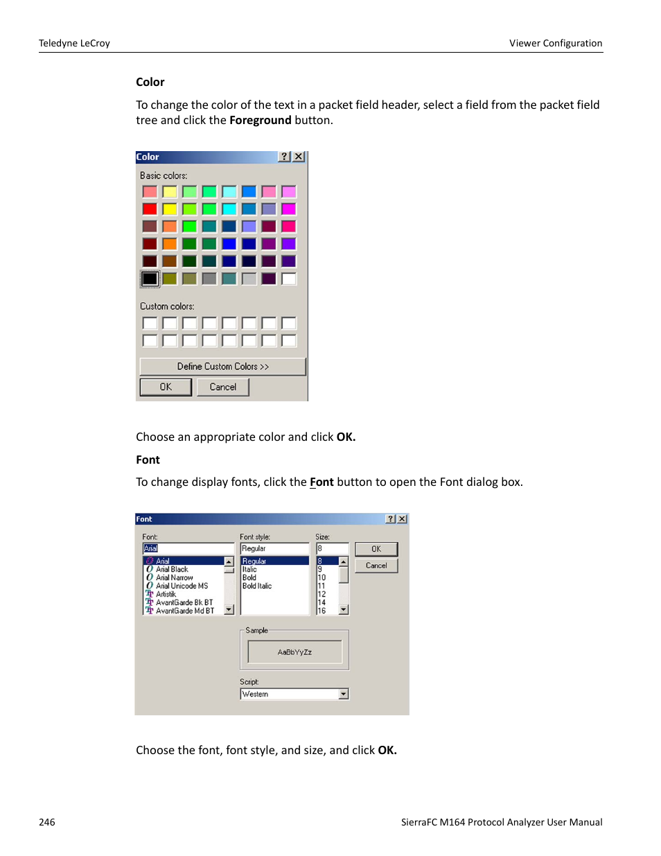 Teledyne LeCroy SierraFC M164 User Manual User Manual | Page 246 / 343