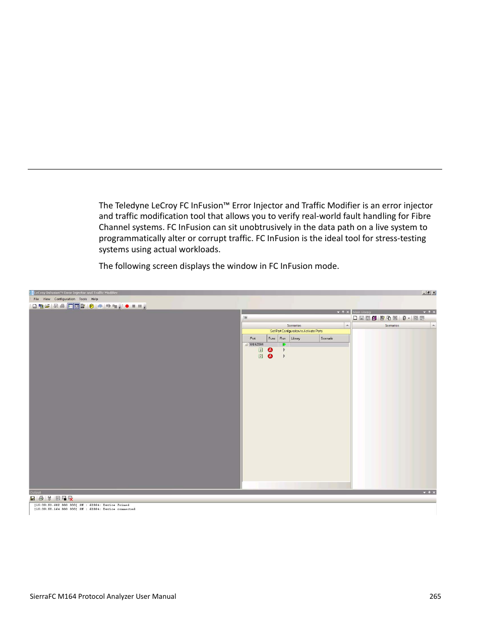 Fc infusion, Fc infusion overview, Chapter 4: fc infusion | Chapter 4 | Teledyne LeCroy SierraFC M164 User Manual User Manual | Page 265 / 343