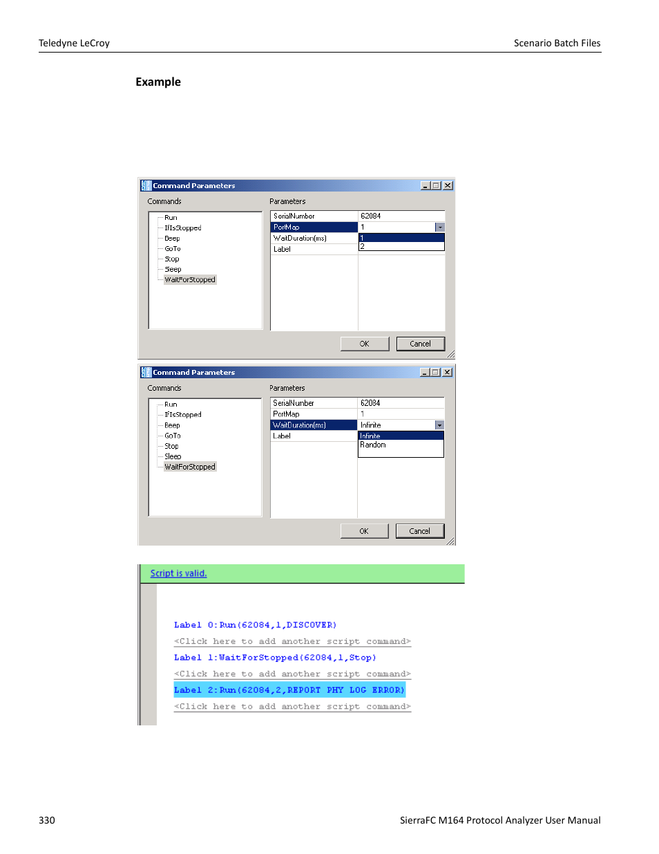 Example | Teledyne LeCroy SierraFC M164 User Manual User Manual | Page 330 / 343