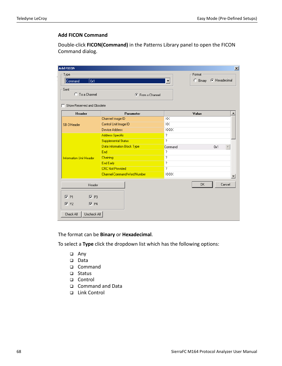Teledyne LeCroy SierraFC M164 User Manual User Manual | Page 68 / 343