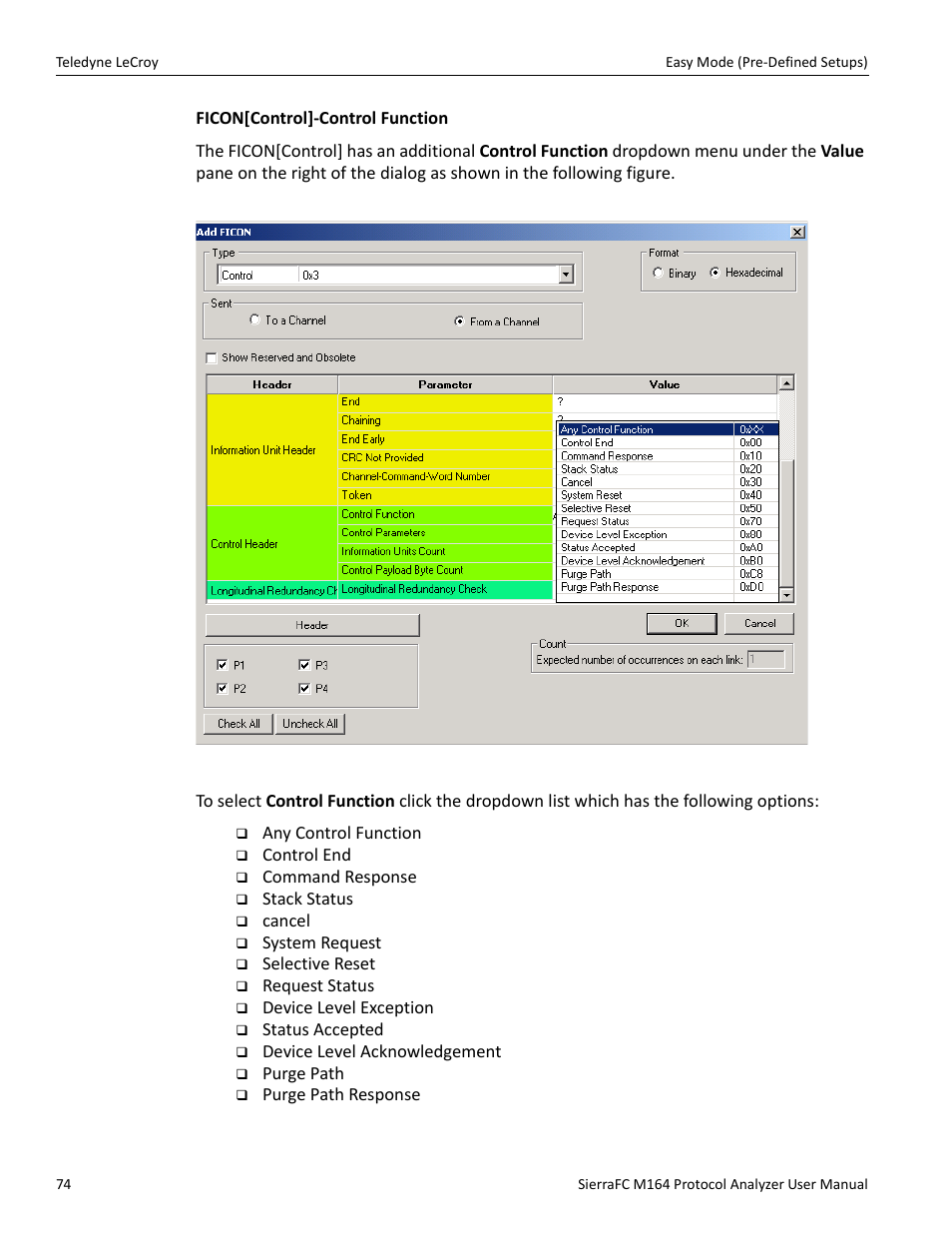 Teledyne LeCroy SierraFC M164 User Manual User Manual | Page 74 / 343