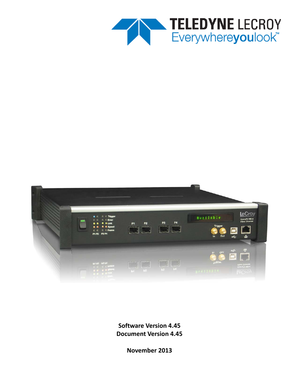 Teledyne LeCroy SierraFC M8-4 User Manual User Manual | 335 pages