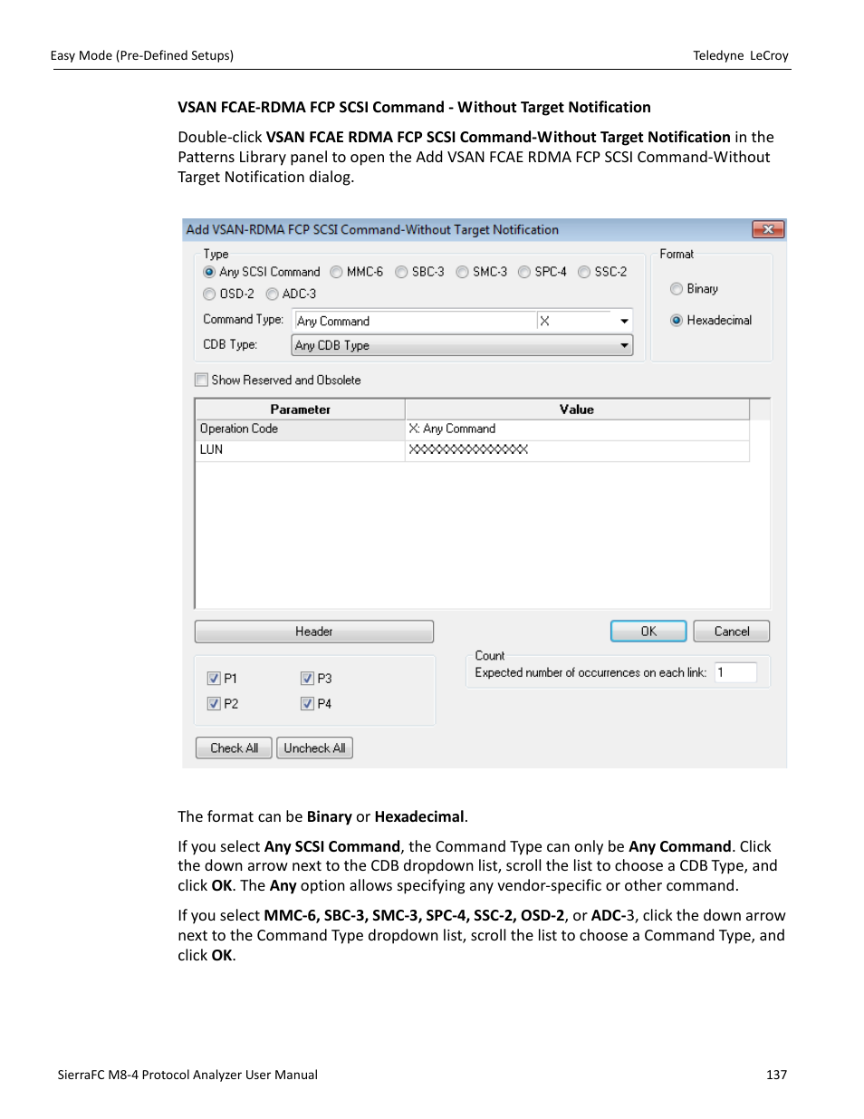 Teledyne LeCroy SierraFC M8-4 User Manual User Manual | Page 137 / 335