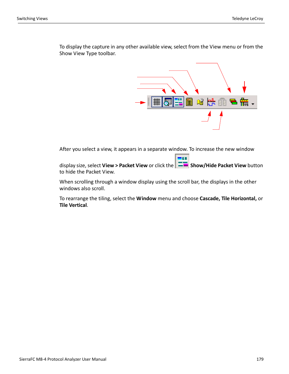 Switching views | Teledyne LeCroy SierraFC M8-4 User Manual User Manual | Page 179 / 335