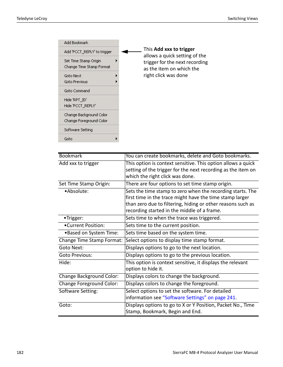 Teledyne LeCroy SierraFC M8-4 User Manual User Manual | Page 182 / 335