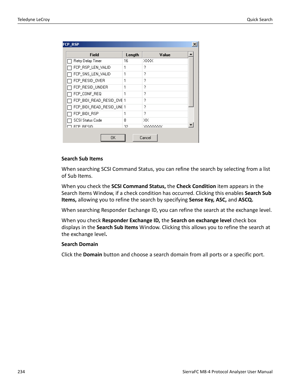 Teledyne LeCroy SierraFC M8-4 User Manual User Manual | Page 234 / 335