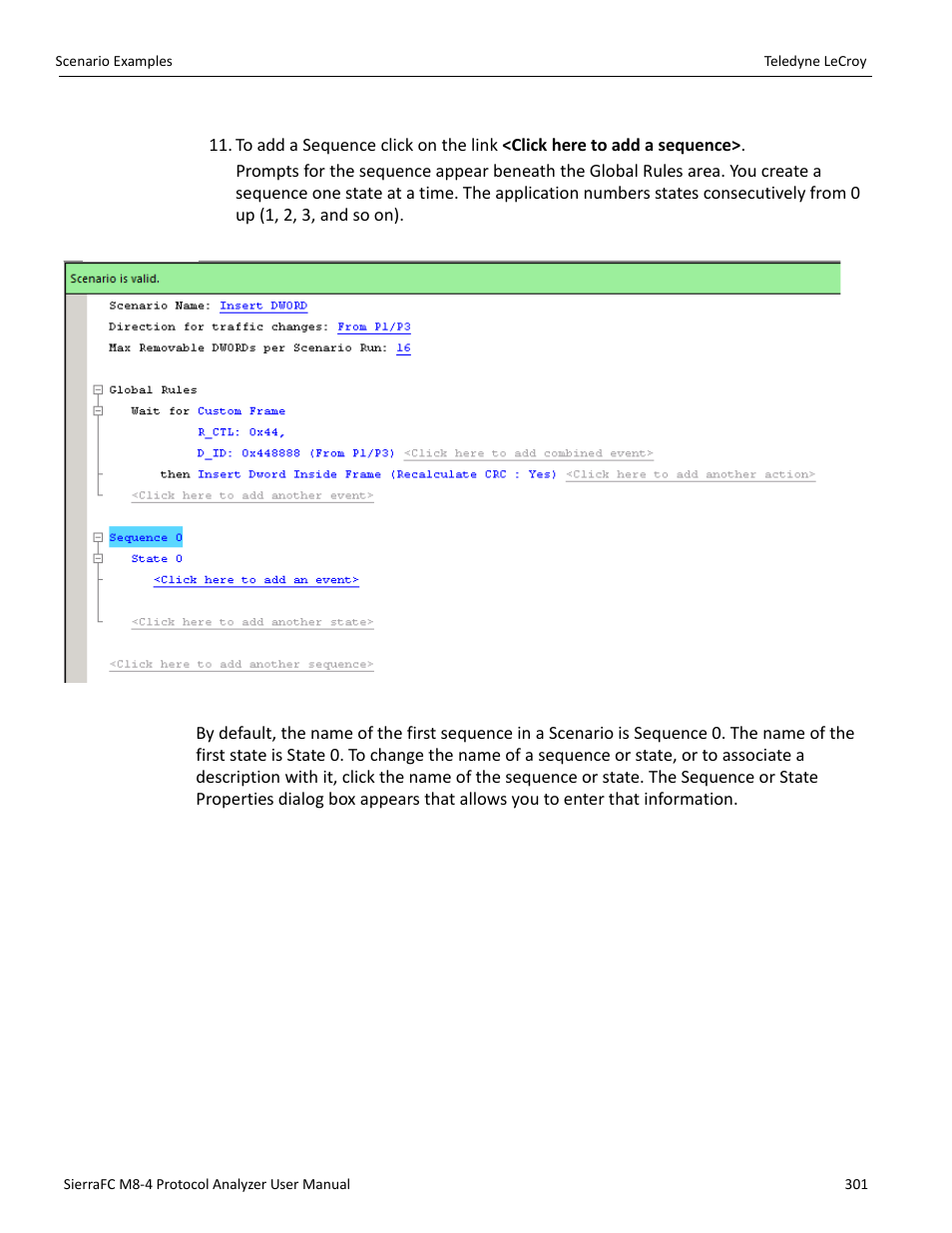 Adding a sequence | Teledyne LeCroy SierraFC M8-4 User Manual User Manual | Page 301 / 335