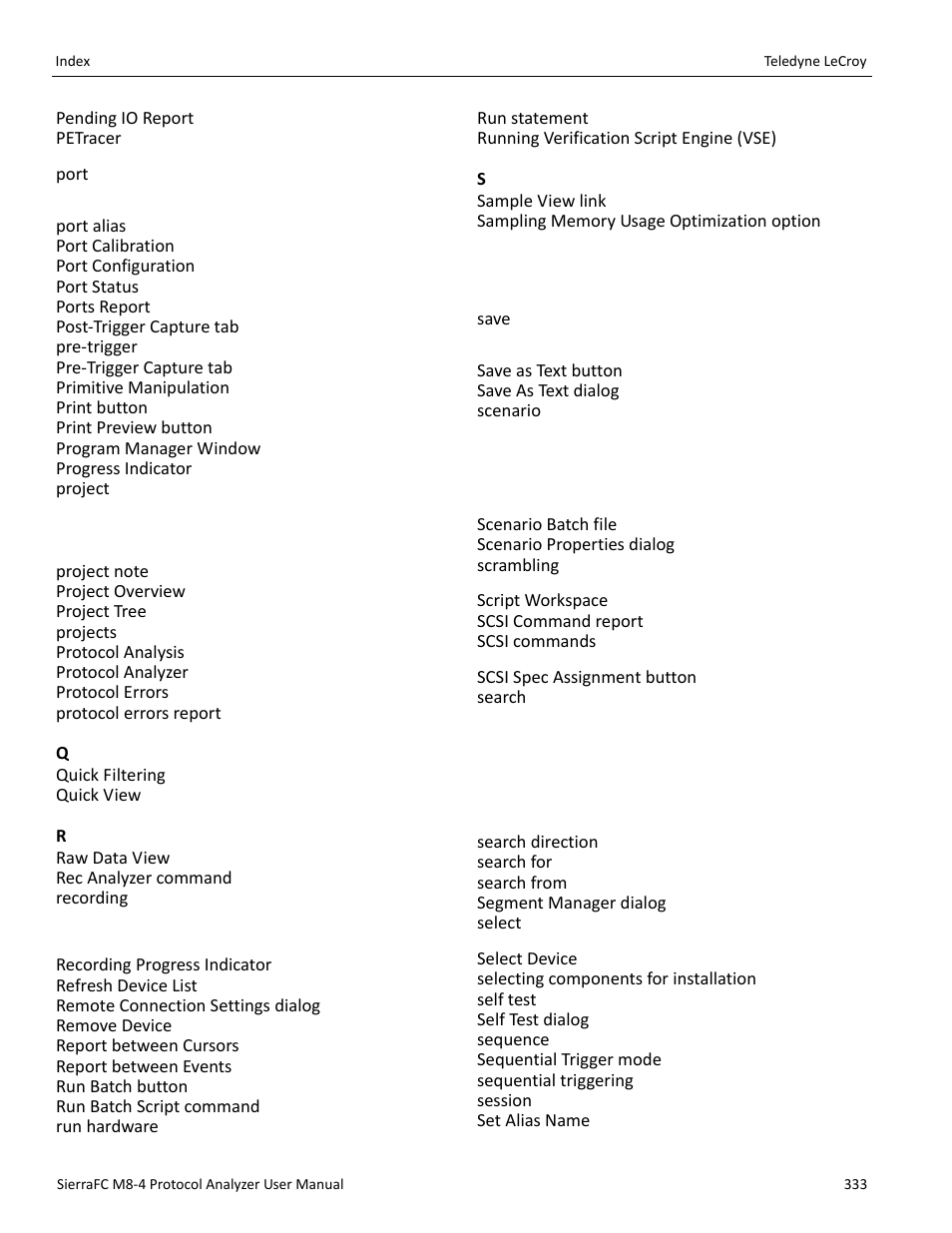 Teledyne LeCroy SierraFC M8-4 User Manual User Manual | Page 333 / 335