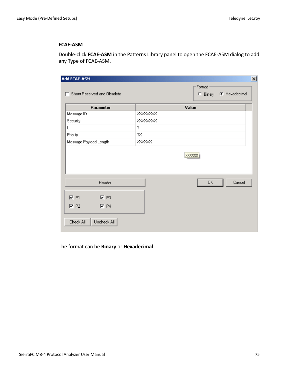 Fcae | Teledyne LeCroy SierraFC M8-4 User Manual User Manual | Page 75 / 335