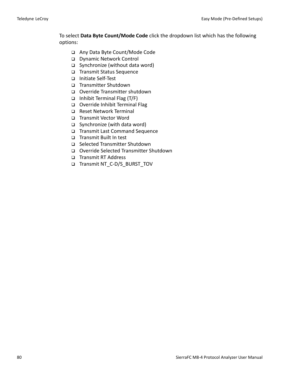 Teledyne LeCroy SierraFC M8-4 User Manual User Manual | Page 80 / 335