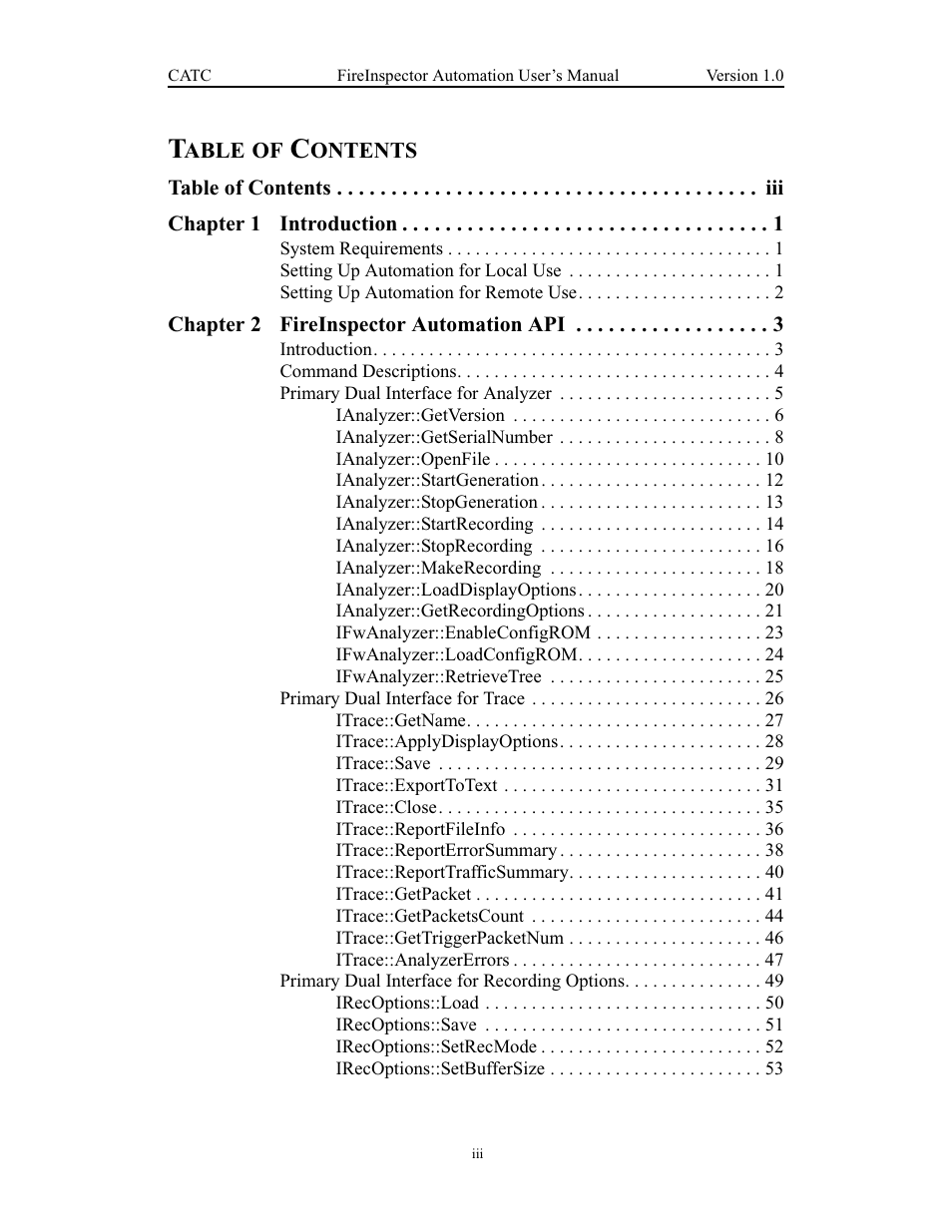 Teledyne LeCroy FireInspector Automation Application Programming Interface User Manual | Page 3 / 92