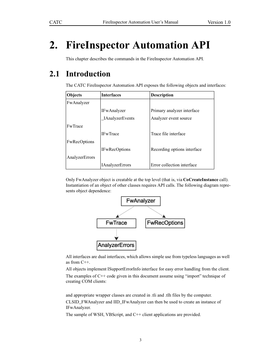 Fireinspector automation api, 1 introduction, Chapter 2 fireinspector automation api | Introduction | Teledyne LeCroy FireInspector Automation Application Programming Interface User Manual | Page 7 / 92