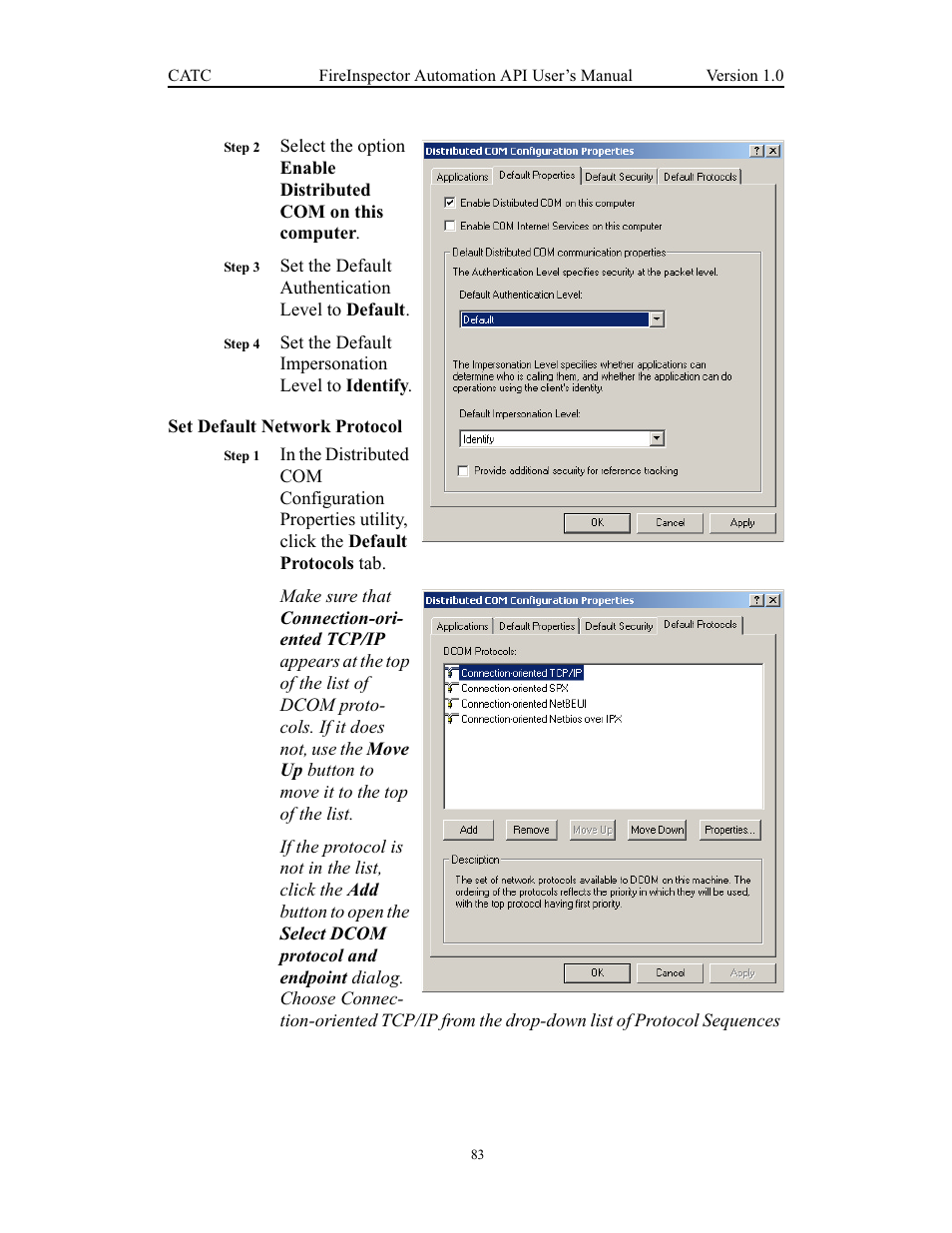 Set default network protocol | Teledyne LeCroy FireInspector Automation Application Programming Interface User Manual | Page 87 / 92
