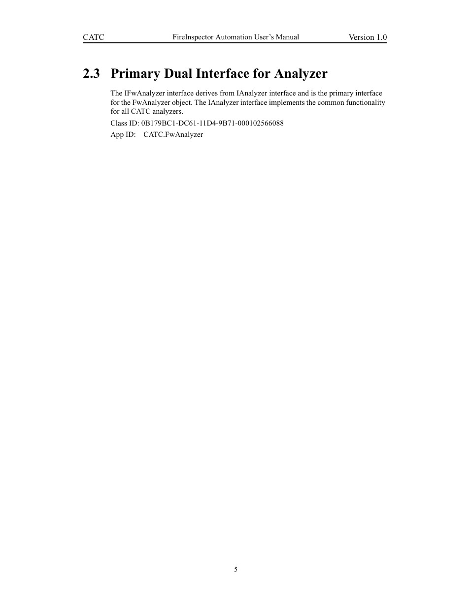 3 primary dual interface for analyzer, Primary dual interface for analyzer | Teledyne LeCroy FireInspector Automation Application Programming Interface User Manual | Page 9 / 92