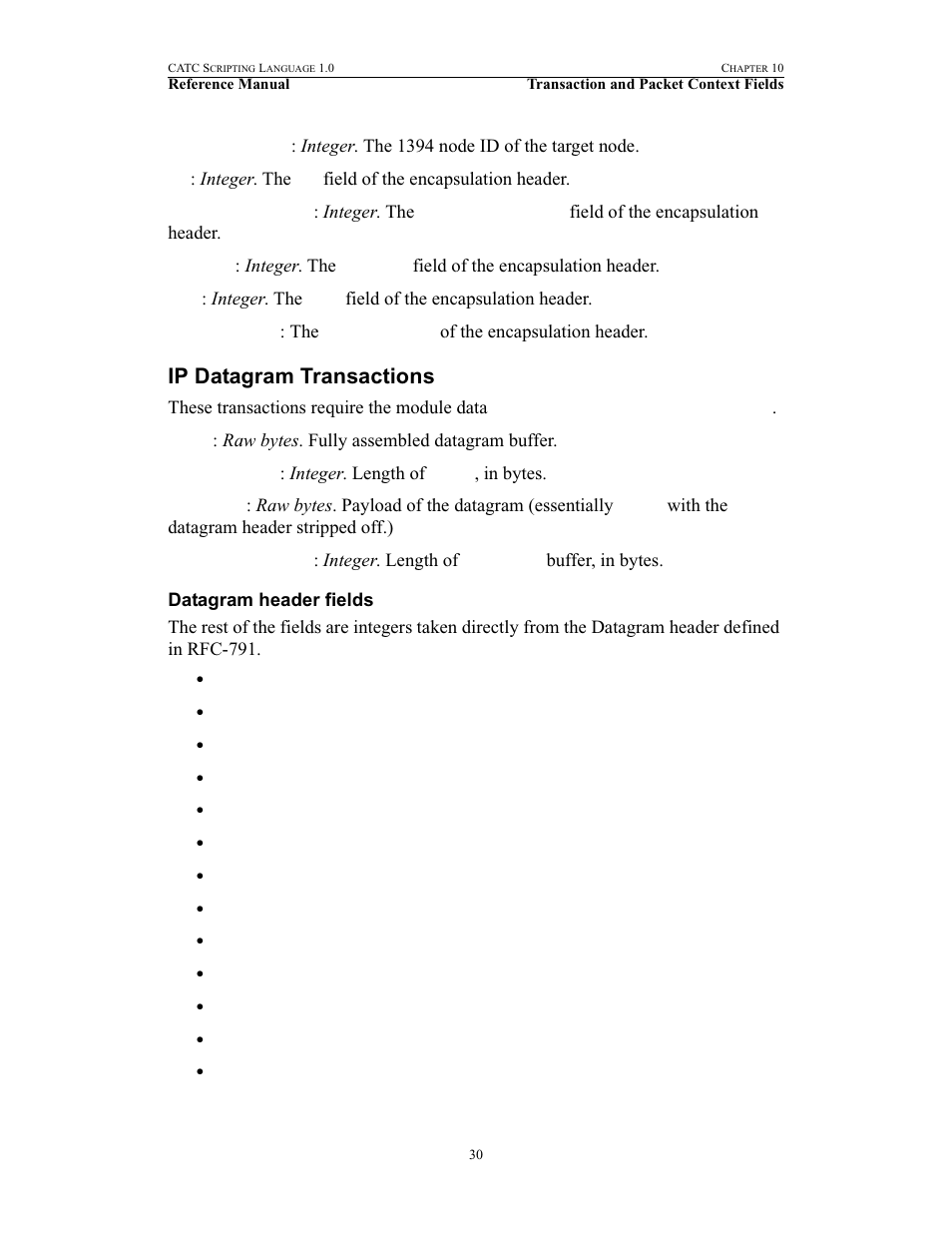 Ip datagram transactions, Datagram header fields | Teledyne LeCroy FireInspector - File Based Decoding User Manual | Page 36 / 74