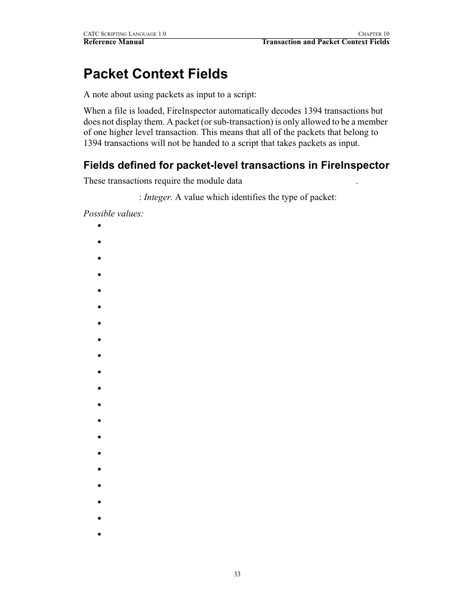 Packet context fields | Teledyne LeCroy FireInspector - File Based Decoding User Manual | Page 39 / 74