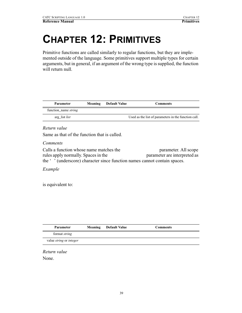 Chapter 12: primitives, Call(), Format() | 12 primitives, Call() format(), Hapter, Rimitives | Teledyne LeCroy FireInspector - File Based Decoding User Manual | Page 45 / 74