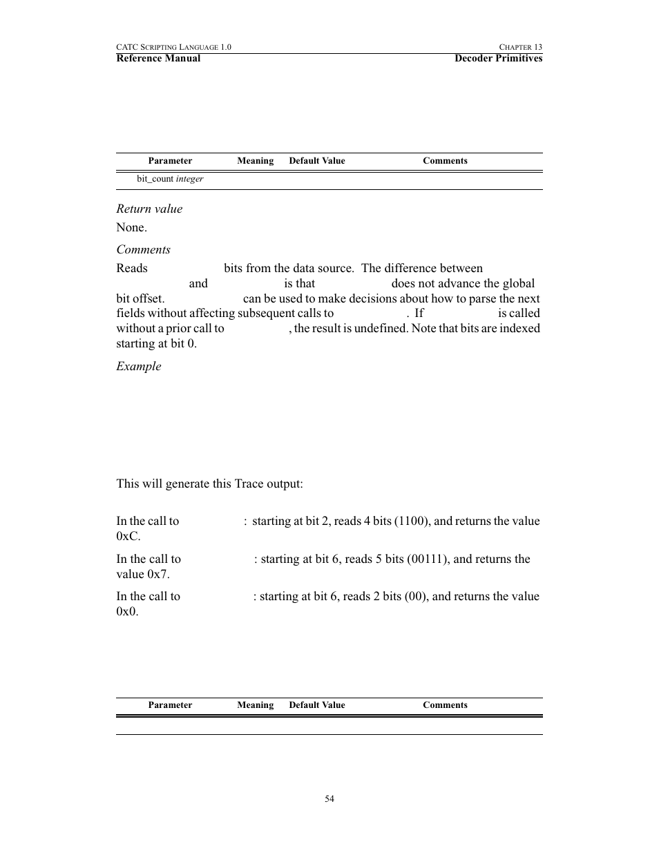 Peeknbits(), Pending(), Peeknbits() pending() | Teledyne LeCroy FireInspector - File Based Decoding User Manual | Page 60 / 74