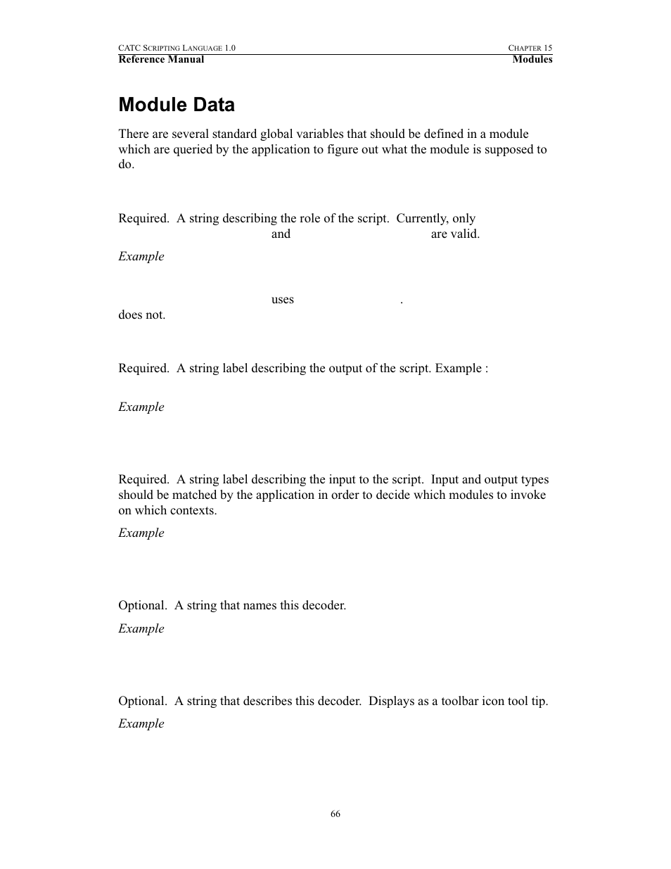 Module data, Moduletype, Outputtype | Inputtype, Levelname, Decoderdesc | Teledyne LeCroy FireInspector - File Based Decoding User Manual | Page 72 / 74