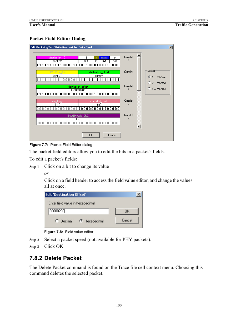 2 delete packet, Delete packet | Teledyne LeCroy FireInspector - Users Manual User Manual | Page 110 / 147