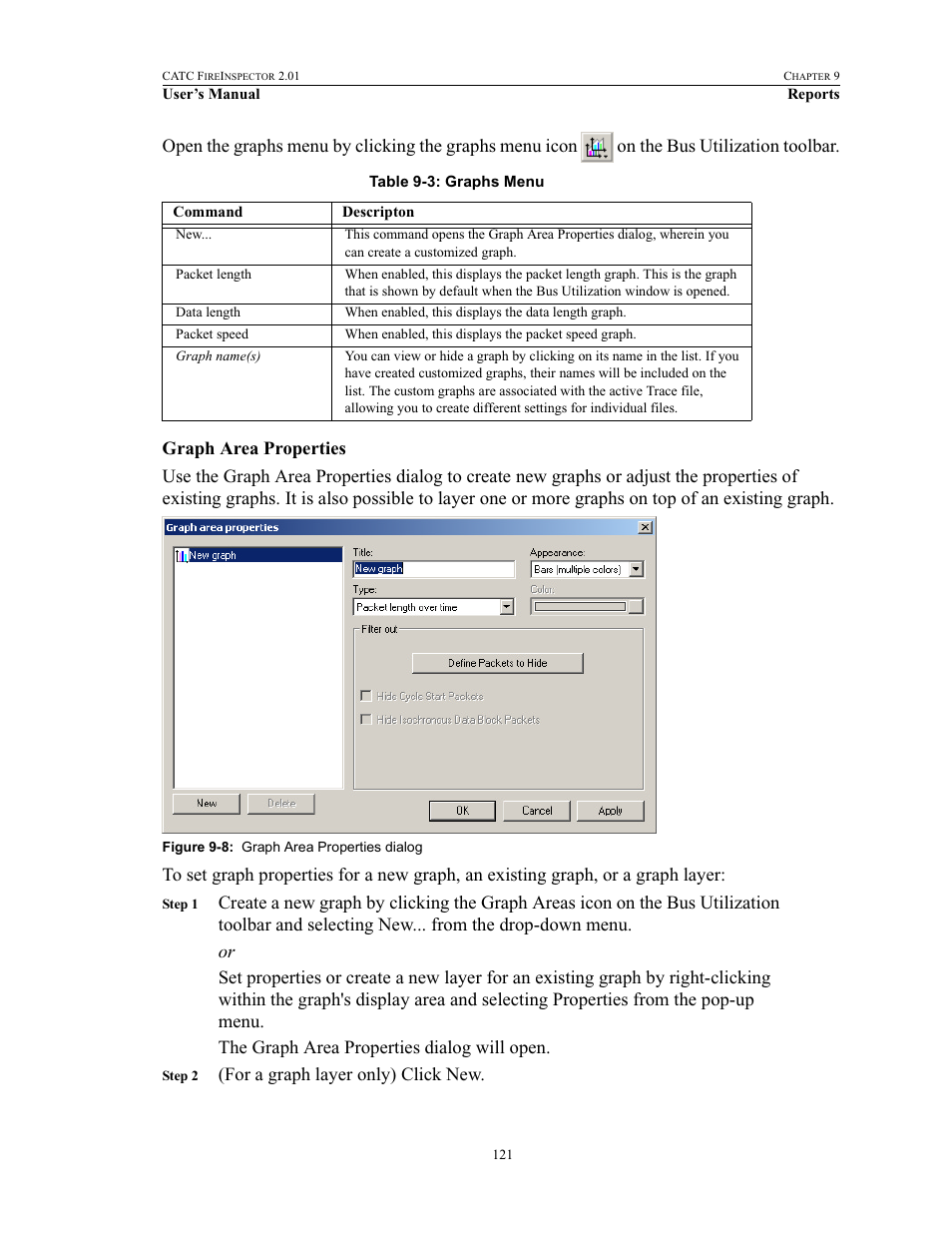 For a graph layer only) click new | Teledyne LeCroy FireInspector - Users Manual User Manual | Page 131 / 147